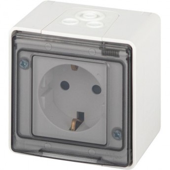 Розетка ЭРА ЭКСПЕРТ 11-2502-01 2P+E IP55 шторки 16А-250В ОУ белый Розетка ЭРА ЭКСПЕРТ 11-2502-01 2P+E IP55 шторки 16А-250В ОУ белый