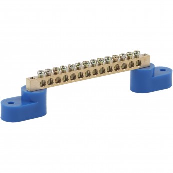 Шина N ноль на двух угловых изоляторах ЭРА ШНИ-6х9-14-У2 NO-222-59 син. уп.10шт Б0033439